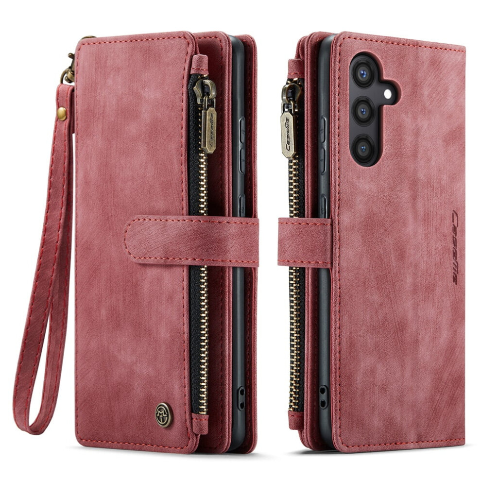 Caseme Wallet Case For Samsung Galaxy S24+ (6.7") Â Pu Leather, Magnetic Flip, Lanyard Strap, Zipper Card Holder 9165521645312