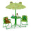 Set di mobili da esterno per bambini da 4 pezzi con ombrellone 9
