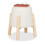 Runder Teddyfell-Hocker - Weiches Kunstfell, Holzbeine 2