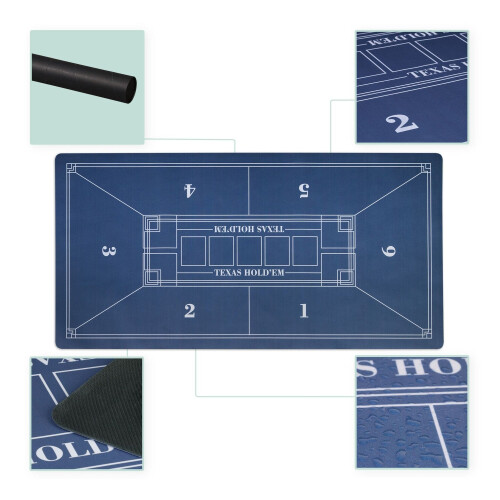 Poker Table Mat, 120x60 cm, Non-Slip, Waterproof 2