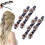 Presilhas de cabelo trançadas com strass para mulheres e meninas (4 peças) 1