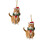 Orange Cat Christmas Ornaments, Acrylic, 2 Pack 4