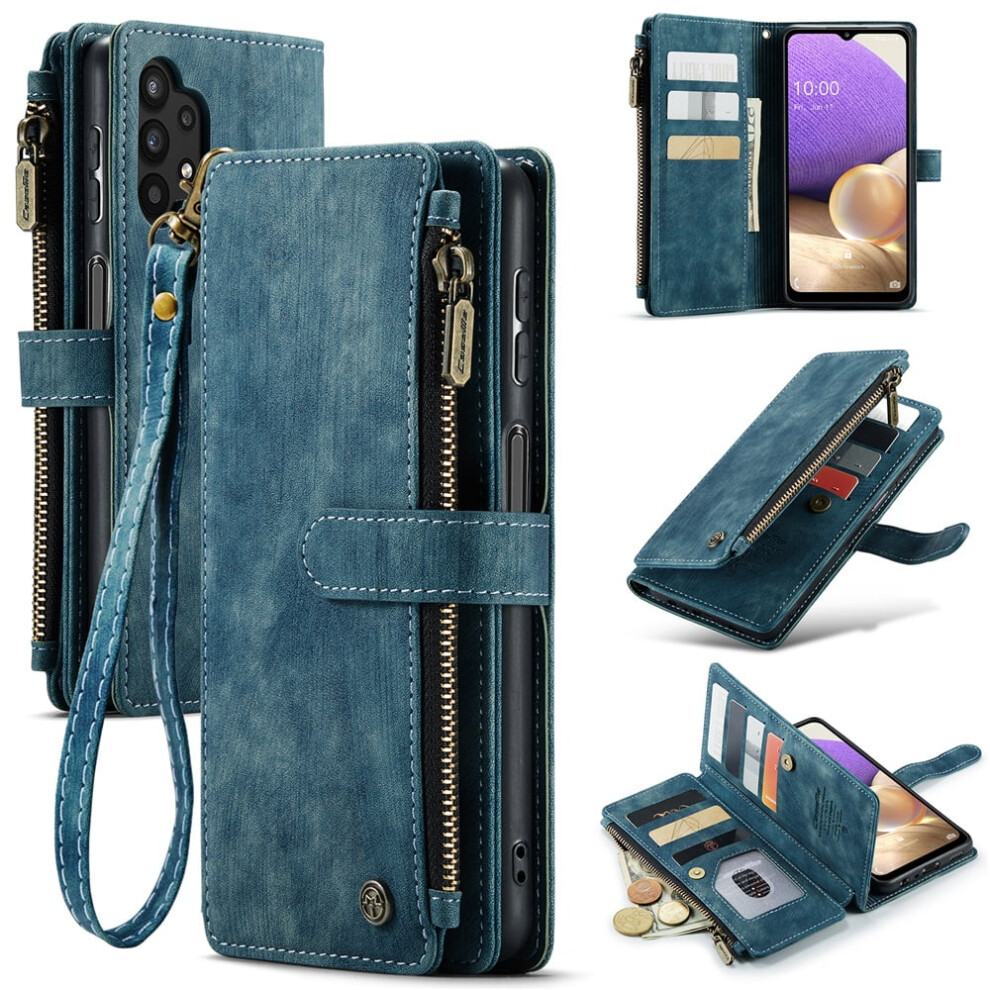 Caseme Wallet Case For Samsung Galaxy A32 5GâPu Leather, Magnetic Flip, Lanyard, Zipper Card Holder, Compatible With A32 5G 6.5" 9130661930215