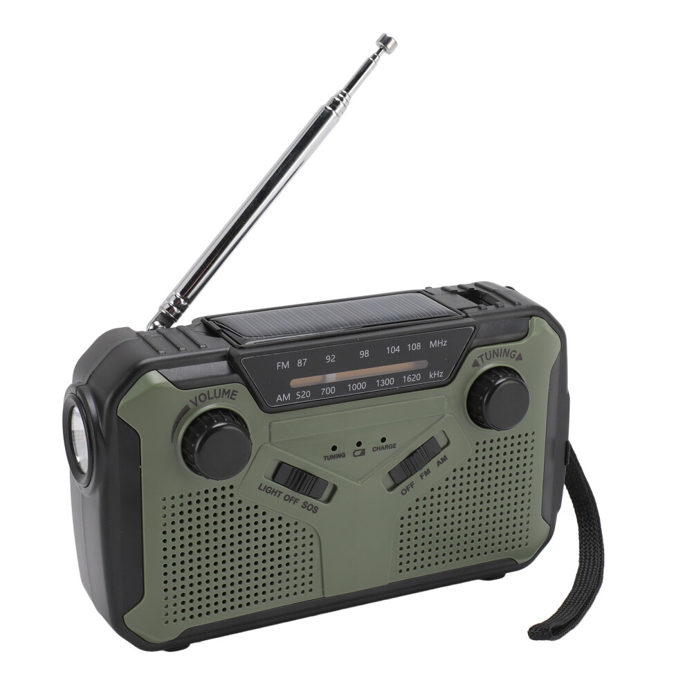 Emergency Hand Crank Radio With Solar, Am/Fm, 2500Mah Battery 3651387198957