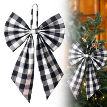 Décorations murales, cime de sapin de Noël avec un grand nœud, idéales pour décorer une chambre (anniversaire, Noël, mariage, etc.) ou pour une