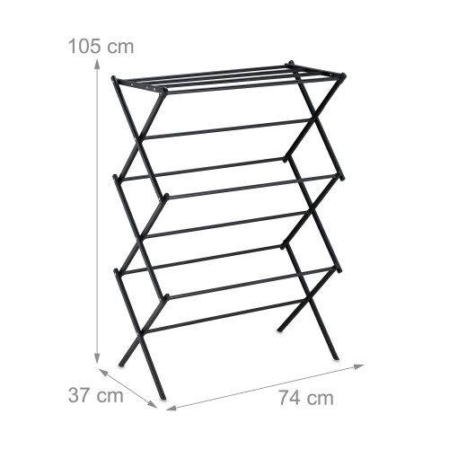 Stendibiancheria pieghevole con mollette, 6 ripiani 2