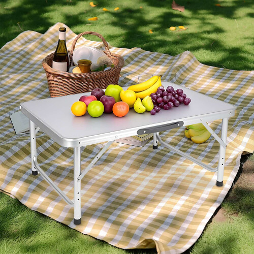 Height-Adjustable Folding Camping Table - Portable & Lightweight 2