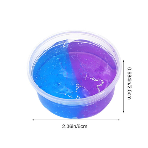Crystal Slime Sensory Kit Gradient Color DIY Noodle Pulling Creative Modeling Clay for Sensory Fun 2