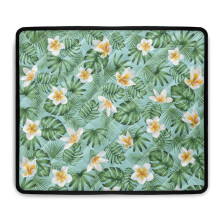 Washing Machine Dust Cover Mat, 24x19.7", Absorbent & Heat-Resistant, Plumeria Palm Leaf Design, Compatible with Washer/Dryer