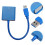 Καλώδιο προσαρμογέα USB3.0TO VGA για χρήστες 8, 10 ετών με σύνδεση οθονών σε μπλε χρώμα1Pack 1