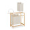 Laundry Rack with 3 Removable Bags, Bamboo Shelf 4
