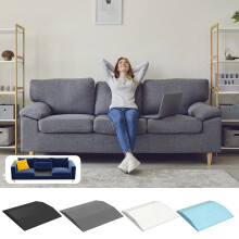 High-Density Trapezoidal Foam Cushion Insert, 19.68x19.68x1.96in, Light Blue – Compatible with Sofas, Chairs, Lounges
