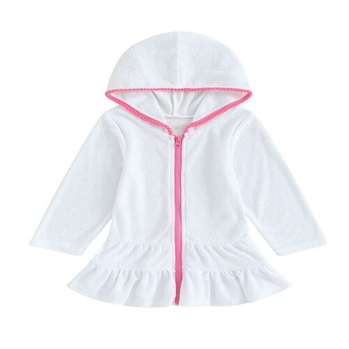 Regenbogenmuster-Hoodie-Badeanzug für Kleinkinder