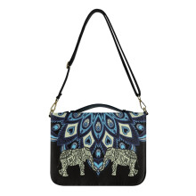 Couverture de Bible à motif éléphant bohème – Simili cuir, légère, XL, compatible avec les Bibles standard