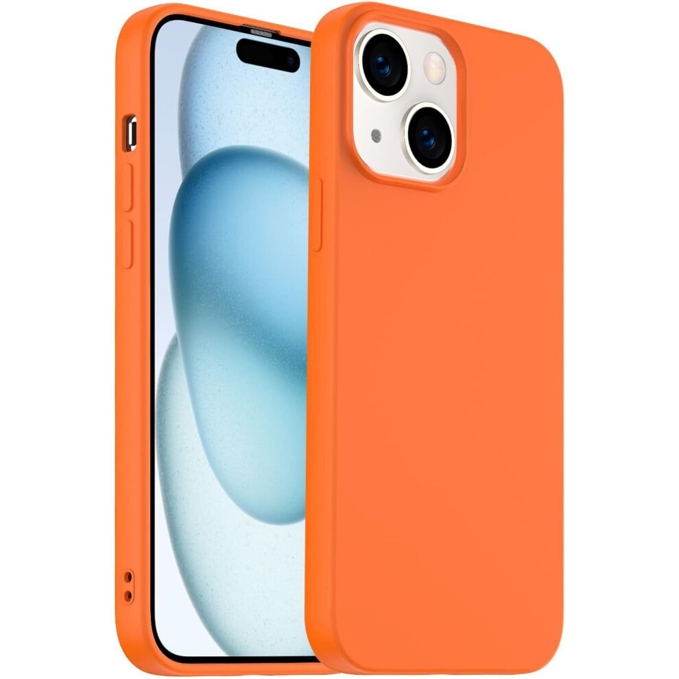 Iphone 15 Case Â Ultra Slim Silicone Shockproof With Soft Microfiber Lining & Enhanced Camera Protection, Orange 9405492268890