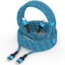 Nylon USB-C till USB-C-kabel 3,2 m, 2 st