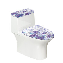 Abattant de toilette élégant à motif floral, réglable et universel pour un confort optimal dans la salle de bain et à la maison.