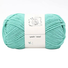 Hilo tejido a mano n. 2, azul verdoso entrelazado, 1 unidad = 100 g. Hilo de algodón tejido a mano, hilo de ganchillo suave para tejer a mano,