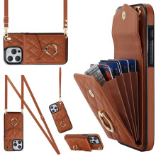 Prémiové pouzdro z umělé kůže pro iPhone 16Pro: skládací peněženka, RFID stínění, nastavitelný kroužek, odnímatelná crossbody a