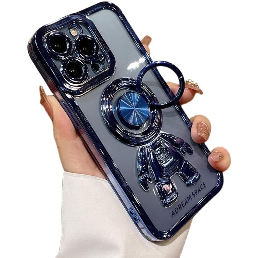 Electroplated Astronaut Ring Phone Case With Invisible 968604483660