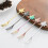 2pcs stainless steel leaf spoon creative leaf fork maple leaf fork fruit fork 2