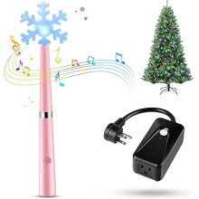 Baguette lumineuse magique de Noël – Télécommande sans fil pour guirlandes lumineuses et décorations, compatible avec les guirlandes de Noël,