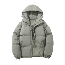 Talvihuppuinen puuvillatopeitattu takki unisex XL