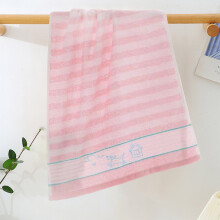 Serviette de toilette à rayures 68,5 x 33 cm, 100 % coton, douce et absorbante, idéale pour la salle de bain, la salle de sport et la piscine.