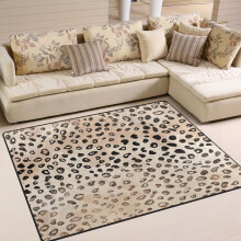 Plain Cheetah Glitter Print Area Floor Rugs Soft Non-Slip Large Mats Nursery Carpets 63" x 48"