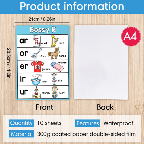 10Sheets Basic Phonics Poster Vowels Soft Hard Sound Beginning Blends Language Learning Poster Chart For Preschooler 2