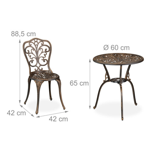 3-teiliges Garten-Bistro-Set im Antik-Design 2