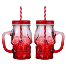 2Pcs Halloween Skull Gradient Glass Cup 500Ml