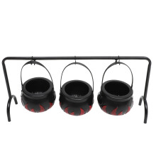 1 Set Candy Buckets  Party Black Plastic For Families