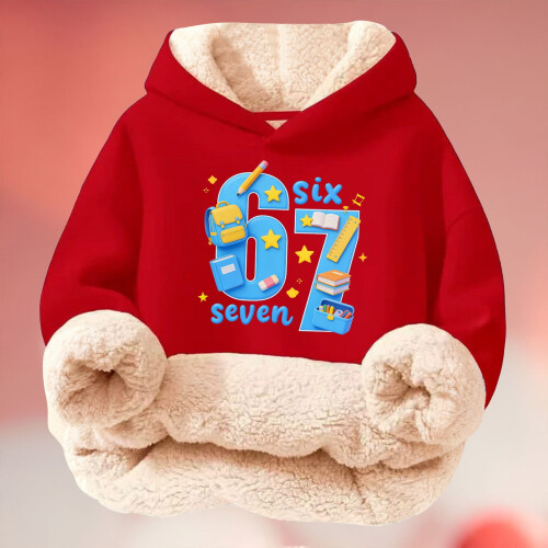 Kinder-Kapuzenpullover aus Fleece mit mehrfarbigem Print 1