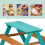 Mesa de picnic infantil de madera con bancos - Madera de pino 5