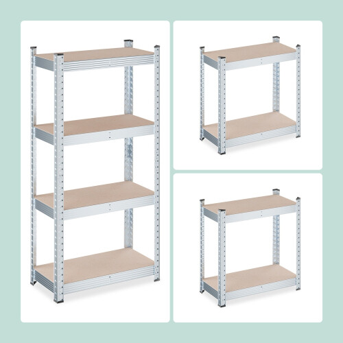 Étagère en métal galvanisé robuste, réglable 2