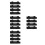 16Pcs Adjustable Nylon Universal Eating Cuff Strap Black Disabled Aid 5