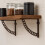 Staffe per mensole in ghisa antica, design a catena, set da 2 2