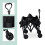 Black Folding Garden Cart with Rubber Wheels 5