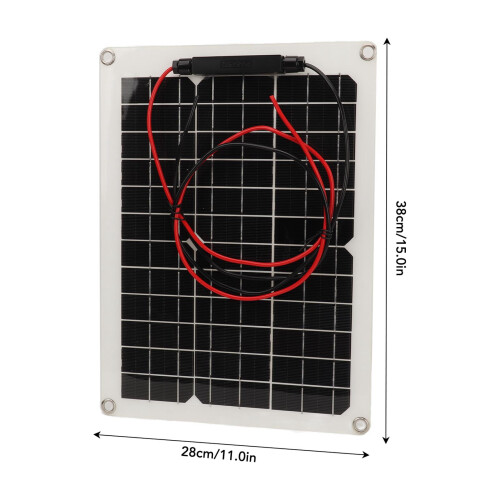 15W 12V/24V Solar Panel Kit with 50A Controller, IP67 Waterproof 1