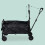 Black Folding Garden Cart with Rubber Wheels 6
