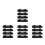 16Pcs Adjustable Nylon Universal Eating Cuff Strap Black Disabled Aid 9
