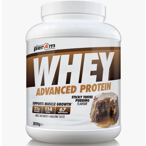 PER4M Advanced Whey Protein Powder 2kg Sticky Toffee Pudding