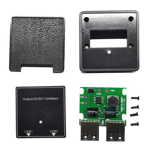 5PCS Solar Panel Charger Power Bank 5V 3A Dual USB Charge Voltage Controller Regulator Stabilizer Charger 2