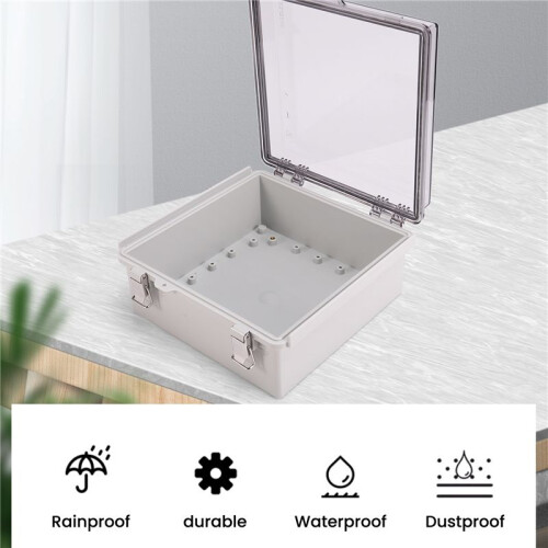 Clear Electrical Enclosure Box Outdoor Plastic Junction Box  Electrical Box 210x210x100mm 1