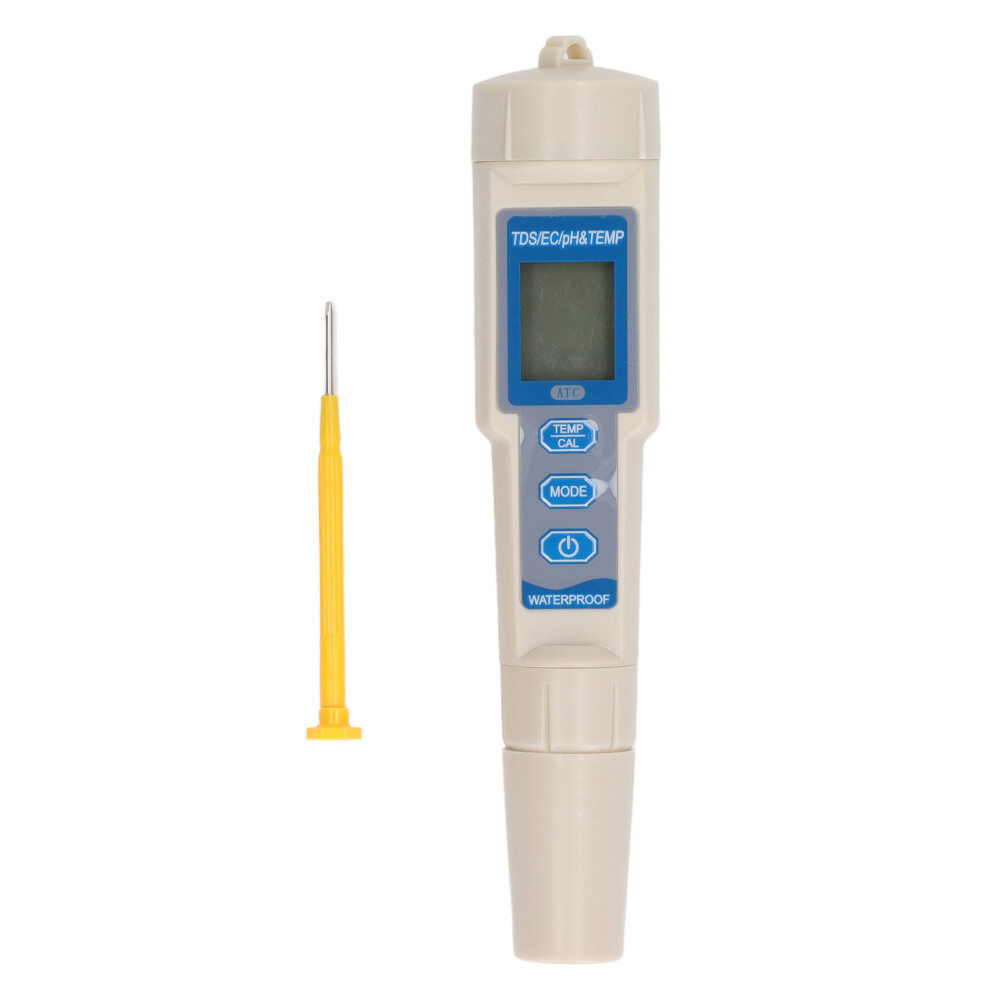 User Friendly Digital Water Tester With4in1multi Parameter Detection, Tds Ec Ph And Temperature Meter, Portable Backlit Lcd Tester For Swimming 9370362858382