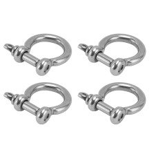 Corrosion Resistant Shackle Bow Shape Stainless Steel Heavy Duty Durable Construction Screw Pin Anchor Shackle Load Bearing Outdoor Use Versatile