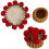 Handgestrickte Häkelblumen-Untersetzer im Boho-Stil, 4er-Set 4