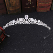 (Silver) Luxury Crystal Wedding Crown Headpiece