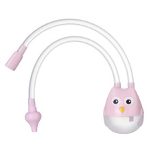 Aspiratore nasale manuale per neonati, con punta arrotondata, facile da pulire, punte in morbido silicone, anti-reflusso, senza BPA, per la